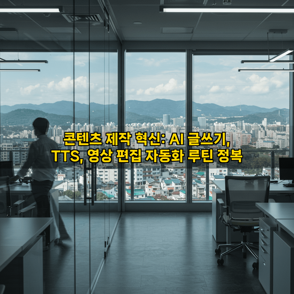 콘텐츠 제작 혁신: AI 글쓰기, TTS, 영상 편집 자동화 루틴 정복 2 1 20