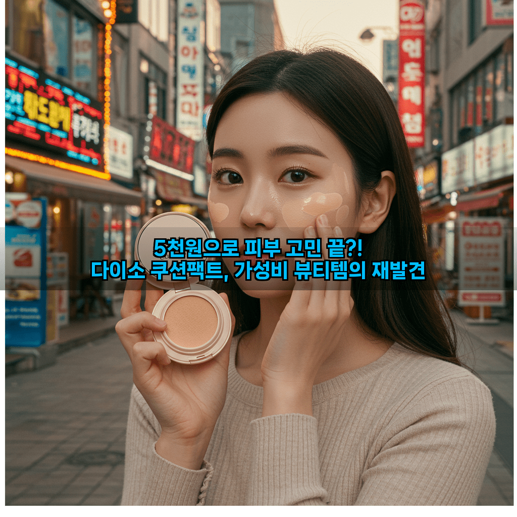 5천원으로 피부 고민 끝?! 다이소 쿠션팩트, 가성비 뷰티템의 재발견 2 1 21