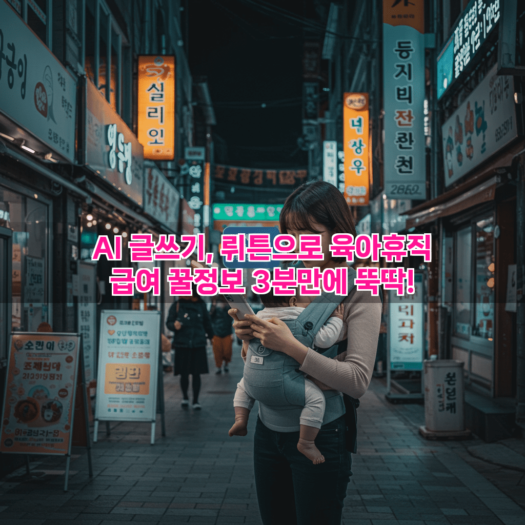 AI 글쓰기, 뤼튼으로 육아휴직 급여 꿀정보 3분만에 뚝딱! 2 1 23