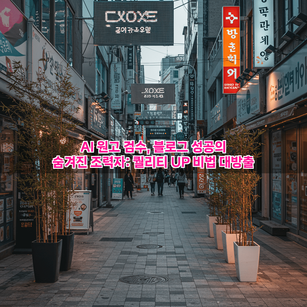 AI 원고 검수, 블로그 성공의 숨겨진 조력자: 퀄리티 UP 비법 대방출 9 1 26