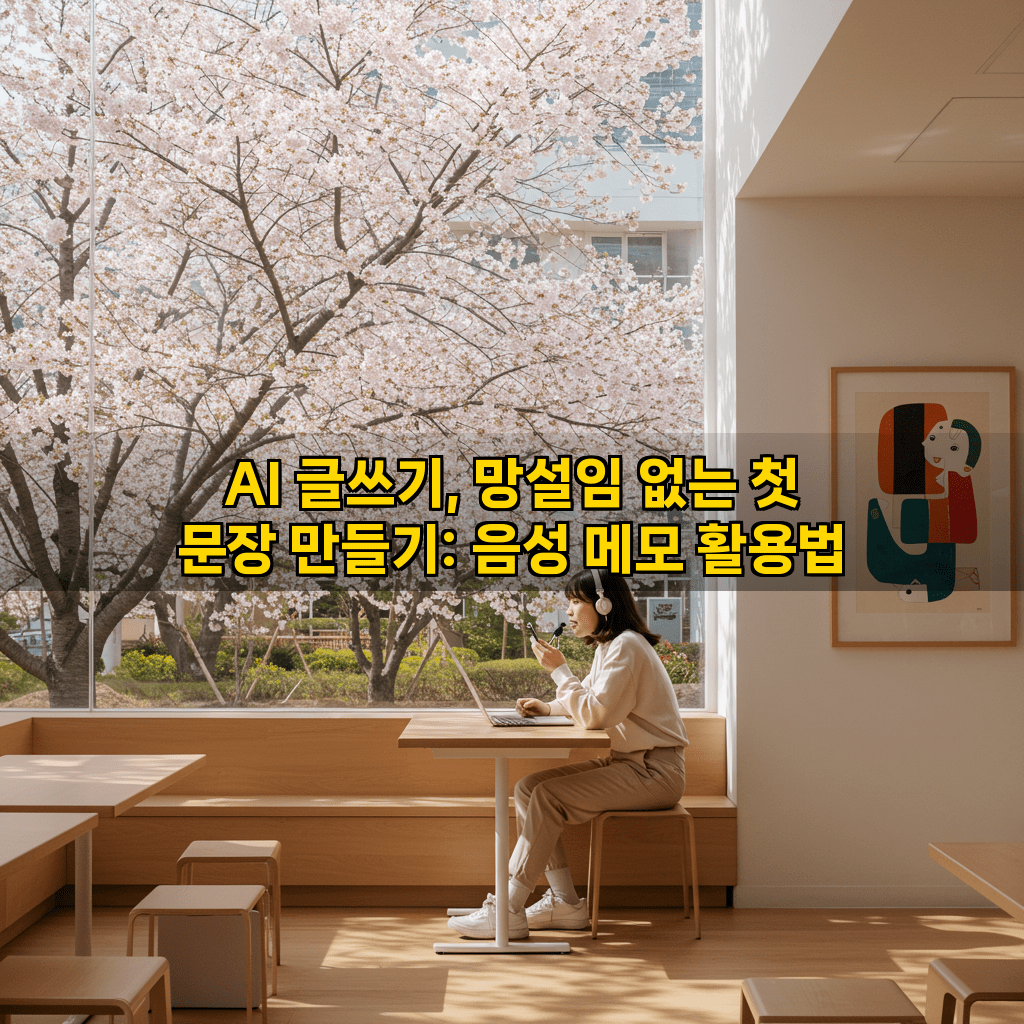 AI 글쓰기, 망설임 없는 첫 문장 만들기: 음성 메모 활용법 2 1 33